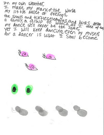 Snails, footsteps and writing