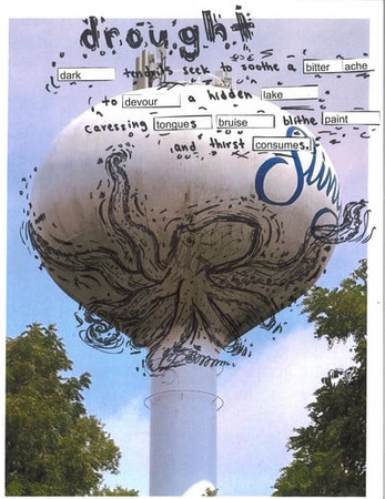 Writing on a water tower